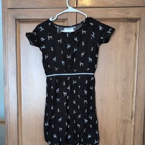 Old Navy Black Romper with Animal Pattern